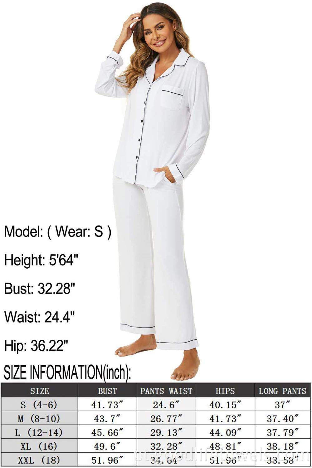 Long Sleeve Women Modal Viscose Pajamas
